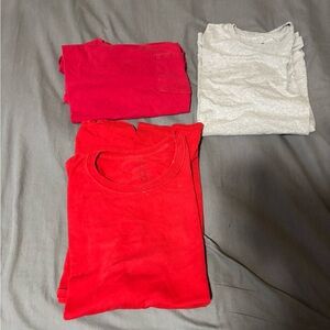 Kids Red and Light Gray T-Shirt Pack - Unbranded